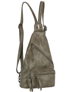 Fashion Convertible Sling Bag Backpack JNM-0112 CHARCOAL